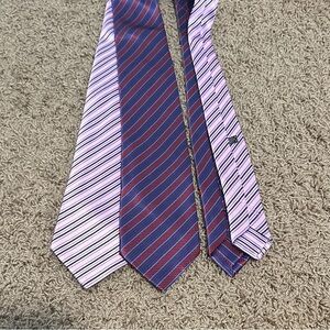 Stefano Ricci Purple and Red Striped Ties